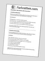 Einsteiger Checkliste Einsteiger Checkliste