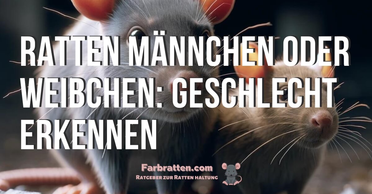 Ratten Männchen oder Weibchen ᐅ Geschlecht erkennen