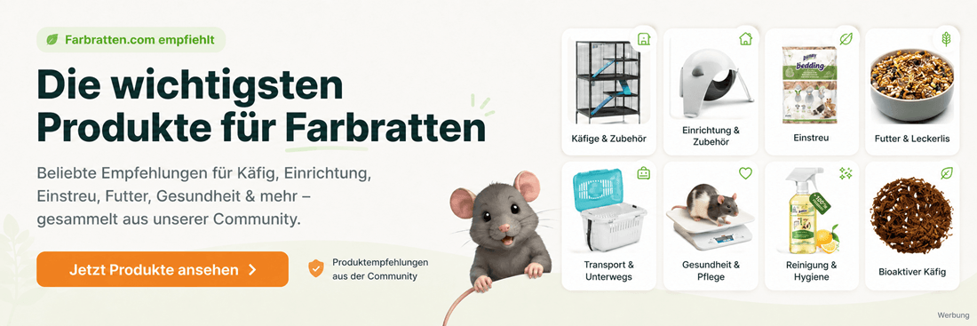 Empfohlene Produkte für die Farbrattenhaltung